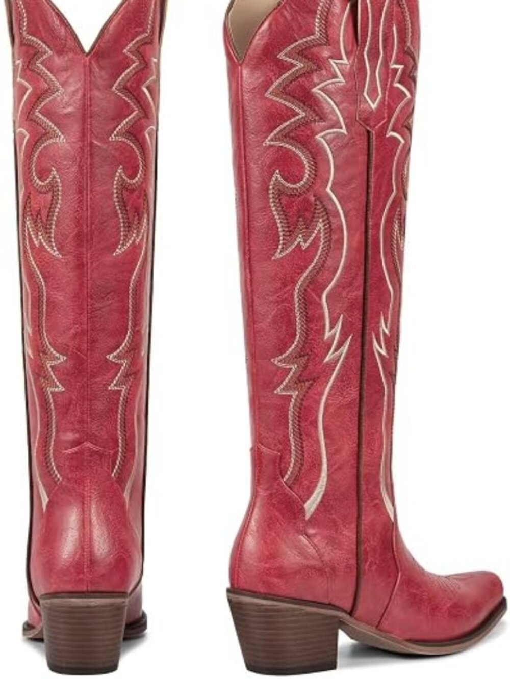 Cowboy Boots for Women Knee High, Low Heeled Stable and Comfortable